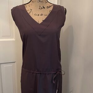 Indygena Women's Brown Tunic, Dress, Top.  Short, Drawstring Waist. Poly. XS